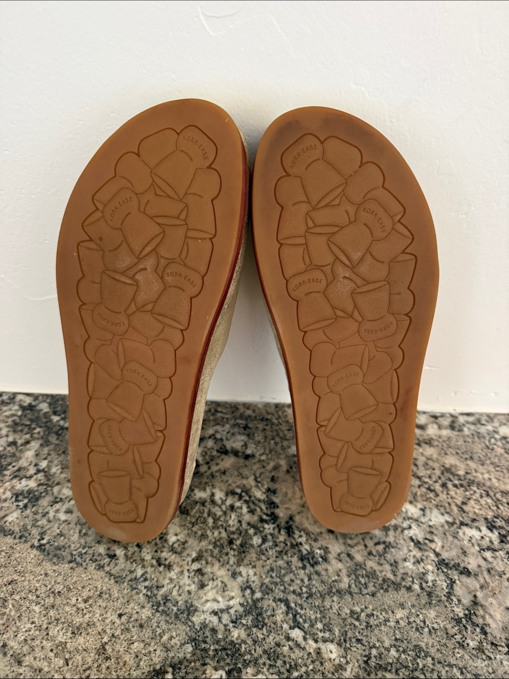 Kork-Ease Metallic Gold Cork Wedge Mule Slides,8,worn twice, EUC - Picture 6 of 7